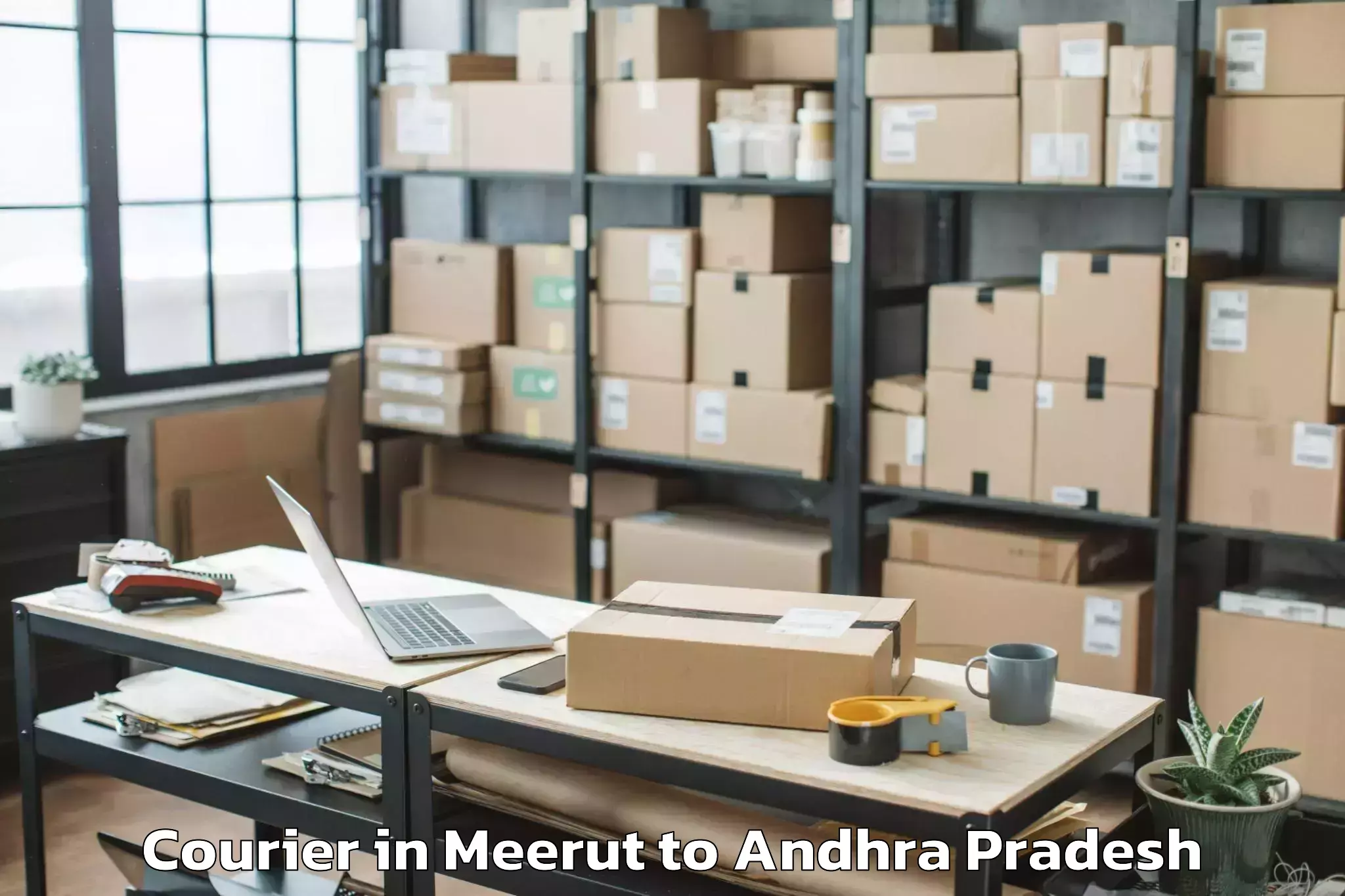 Efficient Meerut to Nidamarru Courier